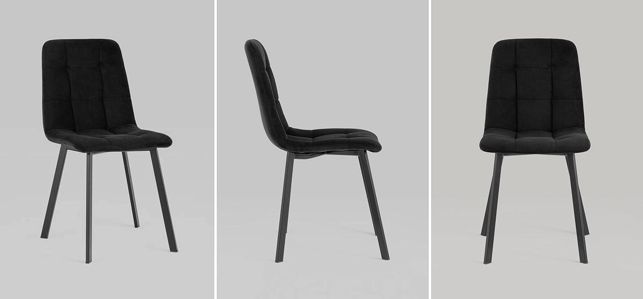 Стул NANCY S Chair Черный Велюр Стул NANCY S Chair Черный Велюр - Loft-Concept в Твери