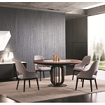 Обеденный стол круглый на чёрном фигурном основании Bosnia dinning table  варинант исполнения - 2 | Loft Concept в Твери