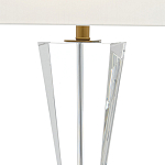 Настольная лампа с прозрачным корпусом и прямоугольным тканевым абажуром Charm and Luxury варинант исполнения - 1 | Loft Concept в Твери