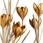 Люстра золотого цвета в виде цветков крокуса Hanging Flowers варинант исполнения - 1 | Loft Concept в Твери