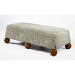 Банкетка Wakonda Gray Zebra с деревянными шариками  варинант исполнения - 1 | Loft Concept в Твери