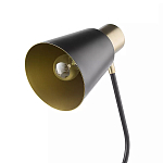 Настольная лампа с наклонным корпусом и подвижным плафоном в сочетании золотистого и чёрного цвета Work Surface Light варинант исполнения - 4 | Loft Concept в Твери