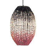 Подвесной светильник вертикальной овальной формы украшенный круглыми бусинами Gradient Oval Pink Pendant Lamp  варинант исполнения - 1 | Loft Concept в Твери