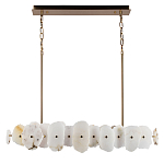 Подвесной светильник с фигурными элементами из белого алебастра Cryptocrystalline Stone варинант исполнения - 1 | Loft Concept в Твери