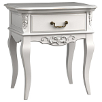 Тумба прикроватная белого цвета из массива бука в стиле прованс White Provence варинант исполнения - 2 | Loft Concept в Твери