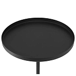 Кофейный столик с круглой чёрной столешницей и мраморным основанием Exquisite Practicality варинант исполнения - 2 | Loft Concept в Твери