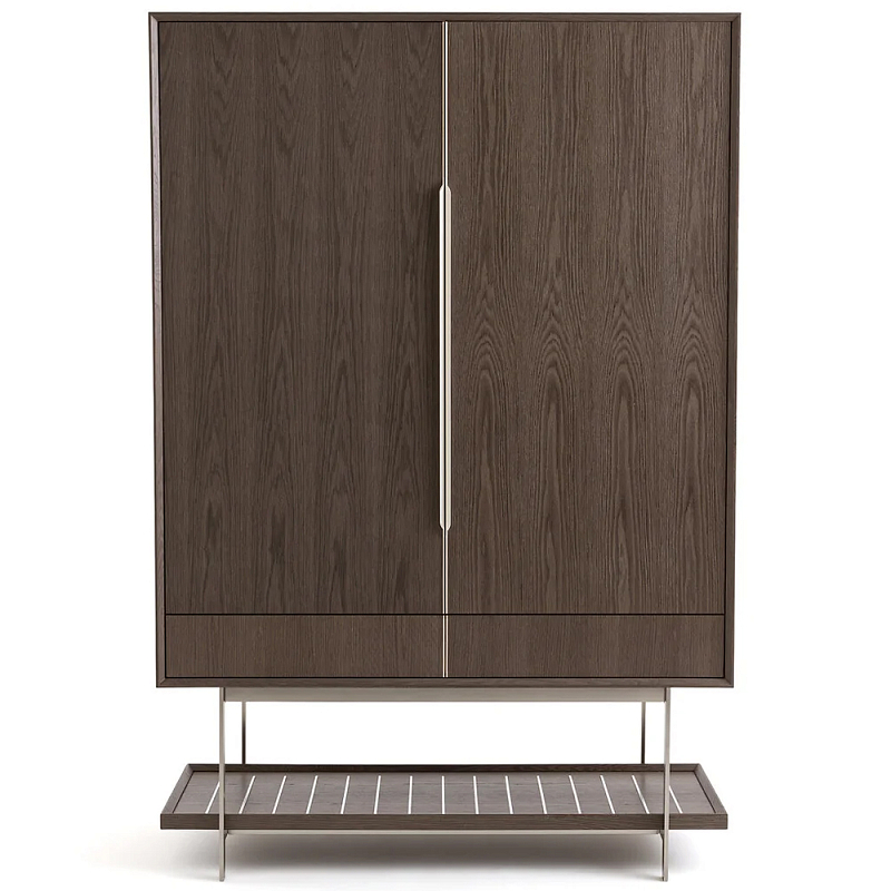 Платяной шкаф из серого дуба Sawada Gray Oak Wardrobe Коричневый Никель Платяной шкаф из серого дуба Sawada Gray Oak Wardrobe Коричневый Никель в Твери | Loft Concept