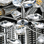 Люстра круглая на цепи цвета хром с прозрачными рельефными хрустальными пластинами Textured Glass Chandelier варинант исполнения - 9 | Loft Concept в Твери