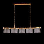 Люстра линейная с текстурными овальными абажурами Splendor Palace Style варинант исполнения - 2 | Loft Concept в Твери