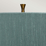 Настольная лампа с коническим дымчато-зелёным абажуром из искусственного шёлка Quintiesse варинант исполнения - 4 | Loft Concept в Твери