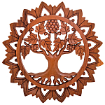 Панно из дерева круглое Osier Panel With Trees варинант исполнения - 1 | Loft Concept в Твери