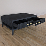 Кофейный стол Primo с двумя ящиками Черный дуб варинант исполнения - 8 | Loft Concept в Твери
