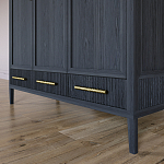 Большой Шкаф Primo Черный дуб с 3 дверьми и 3 выдвижными ящиками варинант исполнения - 6 | Loft Concept в Твери