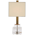 Настольная лампа прямоугольная на прозрачном основании Charm and Luxury варинант исполнения - 3 | Loft Concept в Твери