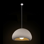 Подвесной светильник с куполообразным белым фактурным абажуром Sergey Makhno варинант исполнения - 3 | Loft Concept в Твери