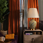 Настольная лампа бежевая с изображением птиц Slip Away варинант исполнения - 5 | Loft Concept в Твери