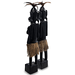Комплект из 2-х деревянных статуэток Asmat Wooden Statuettes Black варинант исполнения - 2 | Loft Concept в Твери