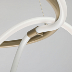 Люстра подвесная круглая золотого цвета с белыми изогнутыми световыми линиями Luke Lampco Tracer Lamp варинант исполнения - 7 | Loft Concept в Твери