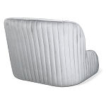 Барный стул со спинкой и подлокотниками на 4-х деревянных ножках Серый Велюр Ava Charm варинант исполнения - 3 | Loft Concept в Твери