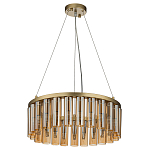 Люстра со стеклянными цилиндрическими плафонами Luminous Cylinders Amber Round варинант исполнения - 2 | Loft Concept в Твери