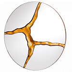 Зеркало кругле с декоративной золотой вставкой Golden Tree варинант исполнения - 1 | Loft Concept в Твери