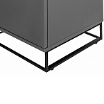 Шкаф-витрина цвета графит с полками и стеклянной дверью Strict Lines варинант исполнения - 5 | Loft Concept в Твери