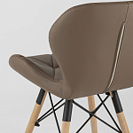 Стул с коричневым сиденьем из экокожи JEROEN варинант исполнения - 6 | Loft Concept в Твери