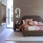 Зеркало овальное Curved Furniture бежевое варинант исполнения - 4 | Loft Concept в Твери