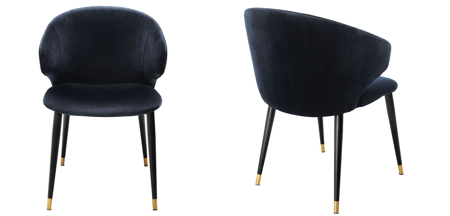 Стул Eichholtz DINING CHAIR VOLANTE blue Стул Eichholtz DINING CHAIR VOLANTE blue - Loft-Concept в Твери