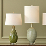 Настольная лампа зеленая грушевидной формы Rich Green Glaze варинант исполнения - 4 | Loft Concept в Твери