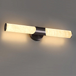 Бра с вытянутым цилиндрическим плафоном из белого алебастра на круглом основании Темная Латунь Cryptocrystalline Stone варинант исполнения - 2 | Loft Concept в Твери