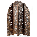 Ширма с  орнаментом ручная резьба Indian Antique Furniture варинант исполнения - 1 | Loft Concept в Твери