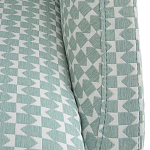 Кресло светло-бирюзовое с принтом Pauley Light Turquoise Armchair варинант исполнения - 5 | Loft Concept в Твери