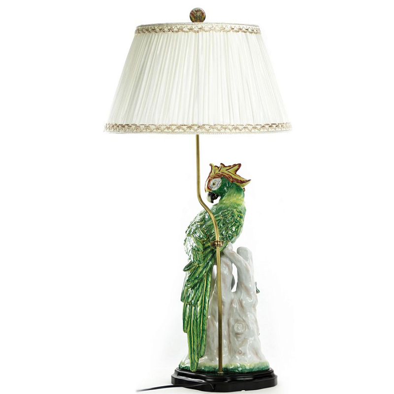 Настольная лампа Green Parrot Lamp Белый Зеленый Настольная лампа Green Parrot Lamp Белый Зеленый в Твери | Loft Concept