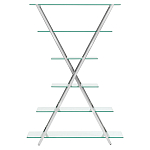 Стеллаж со стеклянными полками на стальном каркасе X-ray варинант исполнения - 2 | Loft Concept в Твери