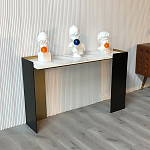 Консоль прямоугольная с основанием чёрного и золотого цвета Wrap варинант исполнения - 2 | Loft Concept в Твери