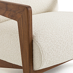 Кресло Avalon White Boucle из массива ореха варинант исполнения - 5 | Loft Concept в Твери