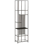Стеллаж из металла и стекла Menzie Black Stripes Metal Rack варинант исполнения - 2 | Loft Concept в Твери