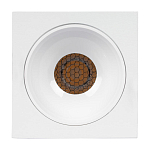 Встраиваемый спот светодиодный квадаратный белого цвета с круглым углублением Ombra Lux  варинант исполнения - 2 | Loft Concept в Твери