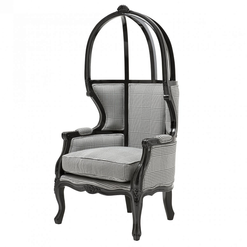 Кресло Eichholtz Chair Wellington Черный Черно-белый Кресло Eichholtz Chair Wellington Черный Черно-белый в Твери | Loft Concept