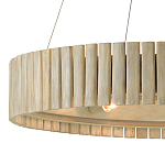 Люстра круглая из толстых деревянных реек Natural Style варинант исполнения - 1 | Loft Concept в Твери