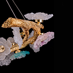 Люстра круглая на золотом каркасе с цветочным декором Miscellaneous herbs варинант исполнения - 4 | Loft Concept в Твери