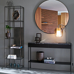 Стеллаж из металла и стекла Menzie Black Stripes Metal Rack варинант исполнения - 7 | Loft Concept в Твери