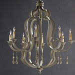 Люстра деревянная с подвесками Gray Curved Profile варинант исполнения - 2 | Loft Concept в Твери