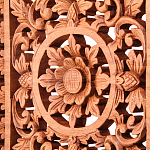 Панно из дерева квадратное Panel With Trees варинант исполнения - 2 | Loft Concept в Твери