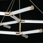 Люстра с геометрической конструкцией из вытянутых цилиндрических плафонов Hex Scaffold  варинант исполнения - 8 | Loft Concept в Твери