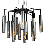 Люстра со стеклянными цилиндрическими плафонами Luminous Cylinders Smoky варинант исполнения - 1 | Loft Concept в Твери