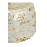 Приставной столик с мозаичным рисунком из раковин устриц Bone Inlay варинант исполнения - 3 | Loft Concept в Твери