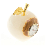 Часы настольные в виде яблока из натурального камня Оникс Stone Clock варинант исполнения - 6 | Loft Concept в Твери