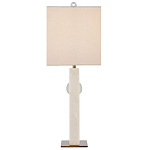 Настольная лампа из мрамора с тканевым прямоугольным абажуром Eternity варинант исполнения - 4 | Loft Concept в Твери